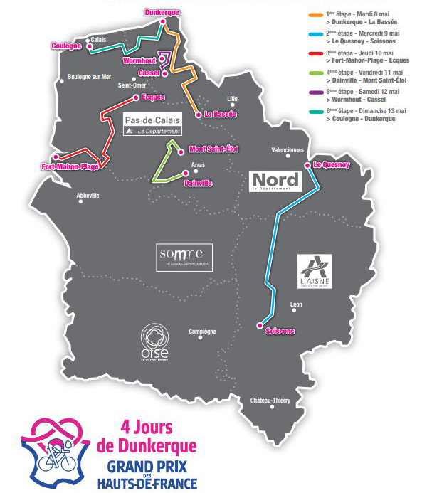 2018 4 Days of Dunkirk map